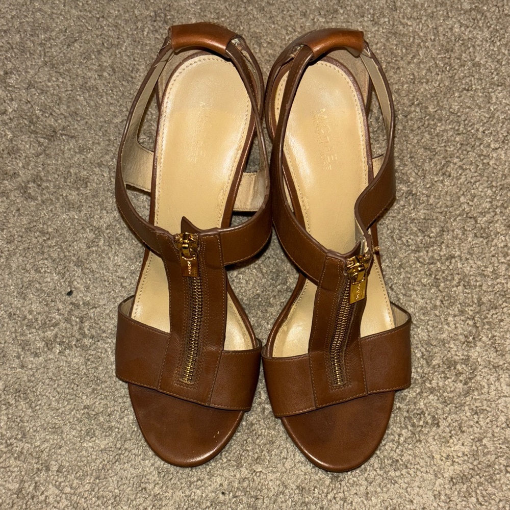 Michael Kors Brown Leather Heels